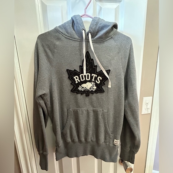 ROOTS Grey 73 Hooded Sweatshirt - Picture 1 of 4